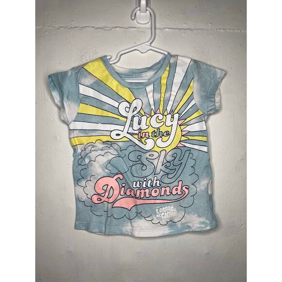 Lyrics by Lennon Lucy in the Sky with Diamonds 5T Shirt Girls - Picture 1 of 4